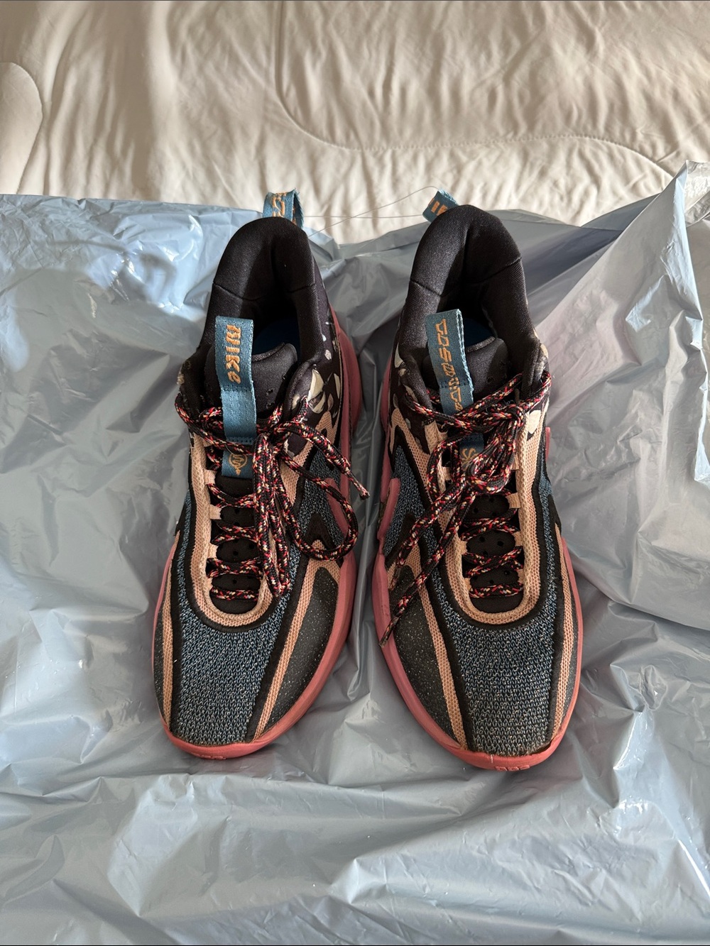 Nike Men’s Black, Pink and Tan Athletic Sneakers
